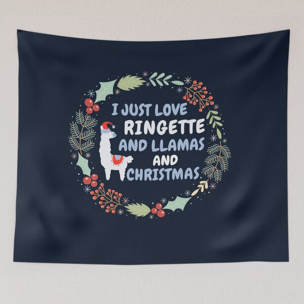 Item preview, I JUST LOVE RINGETTE AND LLAMAS AND CHRISTMAS designed and sold by dacdibac.