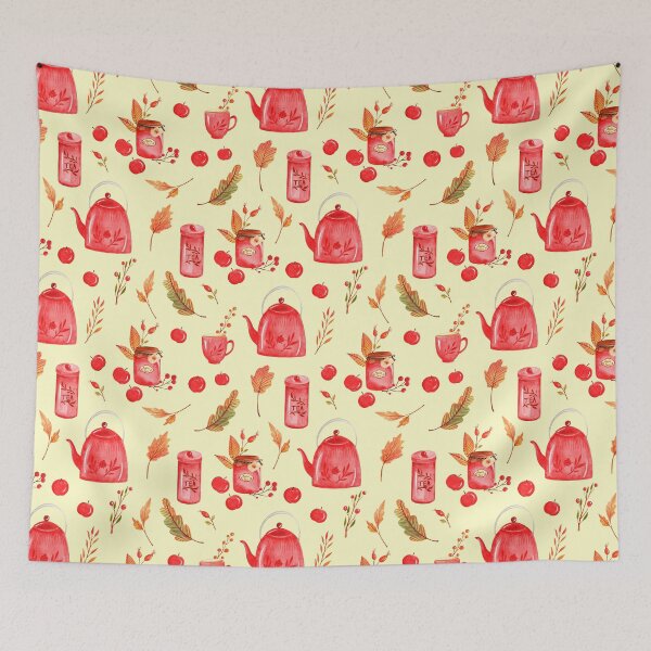 Item preview, Cottagecore fall hot drinks apple jam  designed and sold by pinkyfish1010.