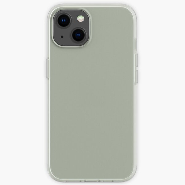 Desert Sage Grey Green Solid Color iPhone Soft Case