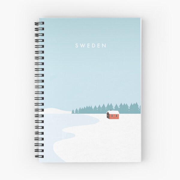 Item preview, Sweden in winter illustration designed and sold by katinkareinke.