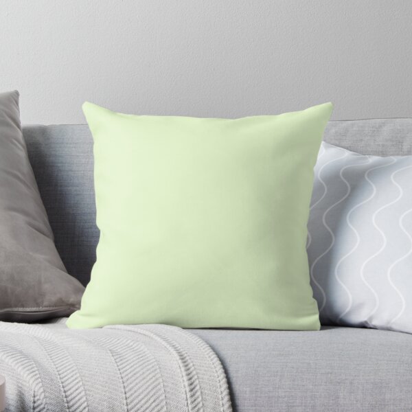 Soft Pale Celery Green Pastel Solid Color Throw Pillow