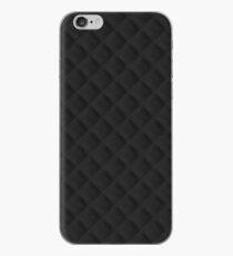 Sleek Black Stitched and Quilted Pattern iPhone Case