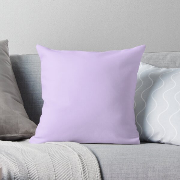 Pale Lilac Solid Color Throw Pillow