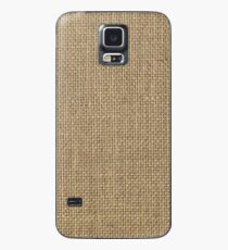 Natural Woven Beige Burlap Sack Cloth Case/Skin for Samsung Galaxy