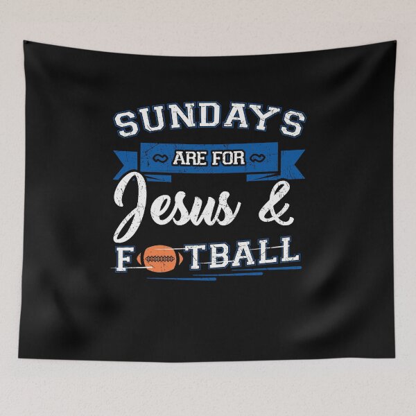 Item preview, Sundays are for jesus and football - football player designed and sold by Captain Mood.