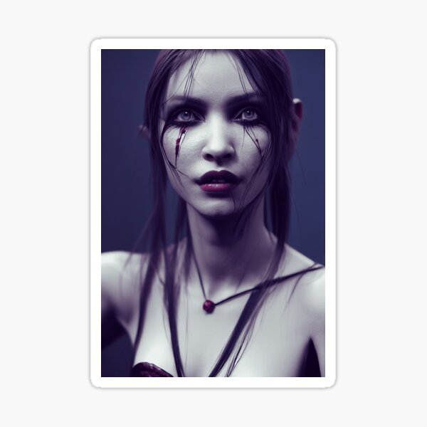 Female Vampire Sticker For Sale By Pm Artistic Redbubble 1493