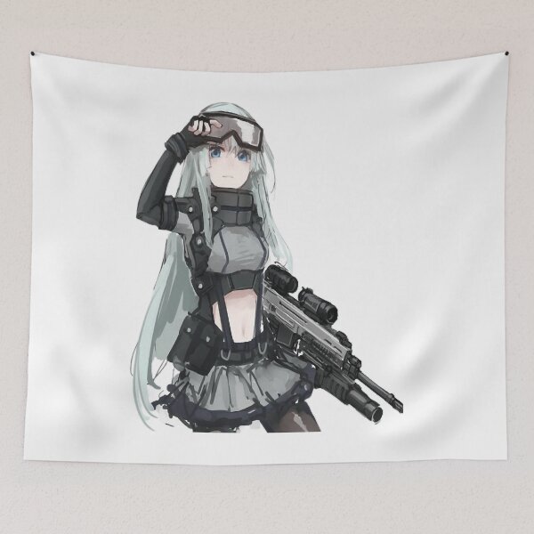 Aperçu de l'œuvre Vintage Retro Military Art Fans Anime Cute Gun Tout le monde devrait Filles Garçons créée et vendue par MollySpielvogel.