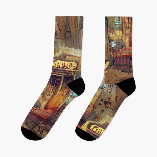 Item preview, The Coffee Neon Wonderland| Cyber city coffee sunset designed and sold by PsychicLove.