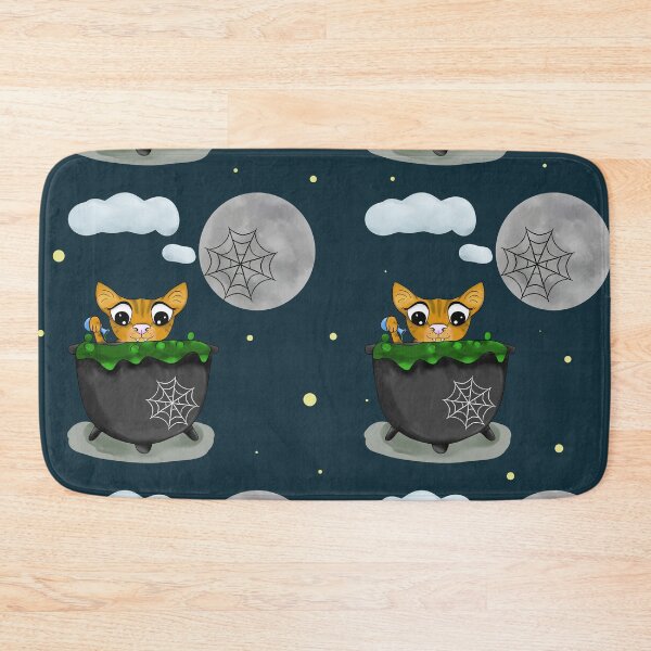 Item preview, Halloween kitten with cauldron designed and sold by Antiope33.