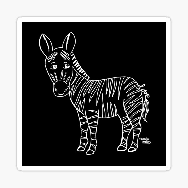 "Zebra love love animals" Sticker for Sale by Aurealis Redbubble