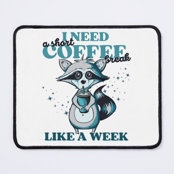 Item preview, I need a short coffee break like a week, funny racoon coffee design designed and sold by reka88.