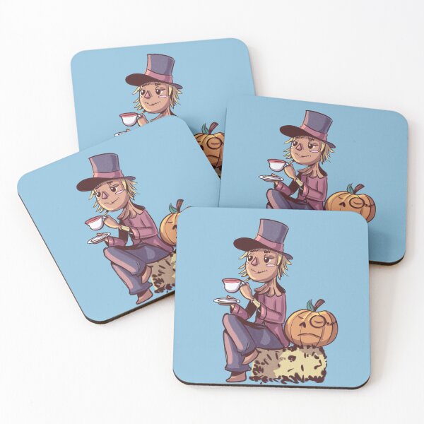 Item preview, Fancy Scarecrow drinking tea with Arrogant Pumpkin  designed and sold by YazminCityArts.