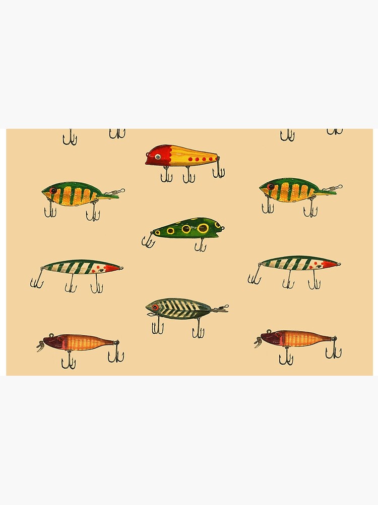 Vintage Fishing Lures Pattern Zipper Pouch for Sale by tupa