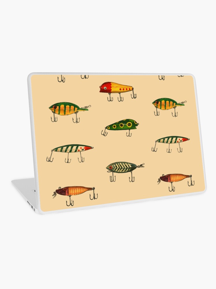 Vintage Fishing Lures Pattern Laptop Skin for Sale by tupa
