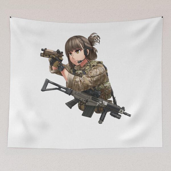 Aperçu de l'œuvre Wall Art Military Art Fans Anime Cute Gun Special War Best Bet To Grow créée et vendue par MollySpielvogel.