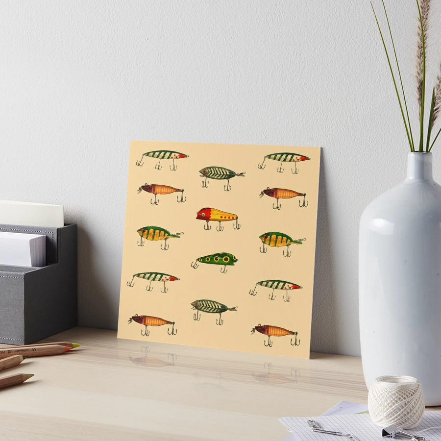 Vintage Fishing Lures 1 Art Board Print for Sale by tupa