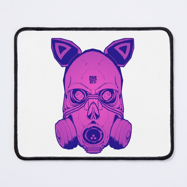 Item preview, Cyberpunk Skull Gas Mask Japanese Kanji - 鬱 designed and sold by PVSKI.