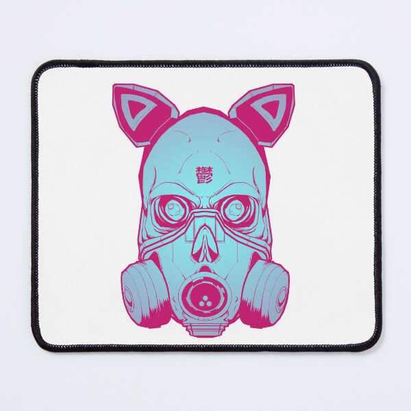 Item preview, Cyberpunk Skull Gas Mask Japanese Kanji - 鬱 designed and sold by PVSKI.
