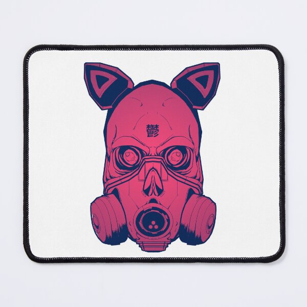 Item preview, Cyberpunk Skull Gas Mask Japanese Kanji - 鬱 designed and sold by PVSKI.