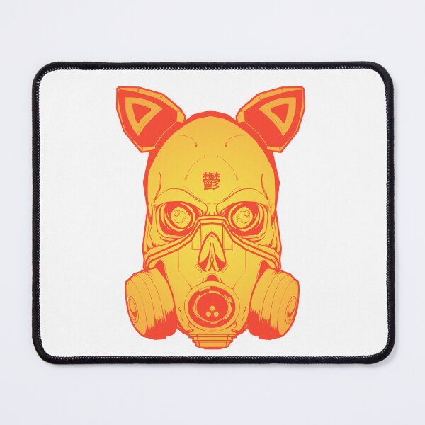 Item preview, Cyberpunk Skull Gas Mask Japanese Kanji - 鬱 designed and sold by PVSKI.