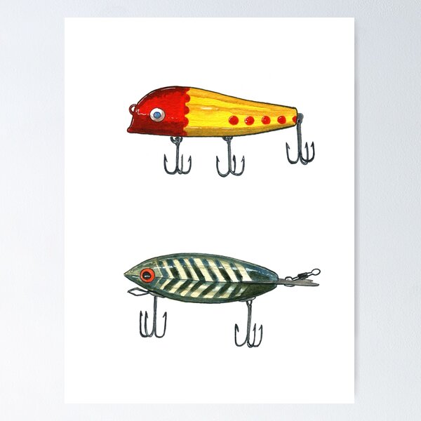 Vintage Fishing Lures Poster for Sale by tupa