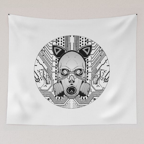 Item preview, Cyberpunk Skull Gas Mask Circuit Board designed and sold by PVSKI.