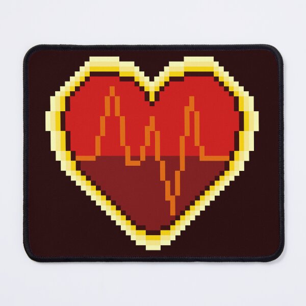 Item preview, Pixel Style Heart with Heartbeat designed and sold by With Love, InspireMari.