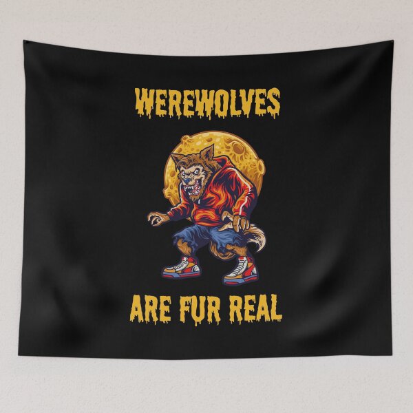 Item preview, Werewolves are fur real funny halloween costume horror movie designed and sold by absolutdesign.
