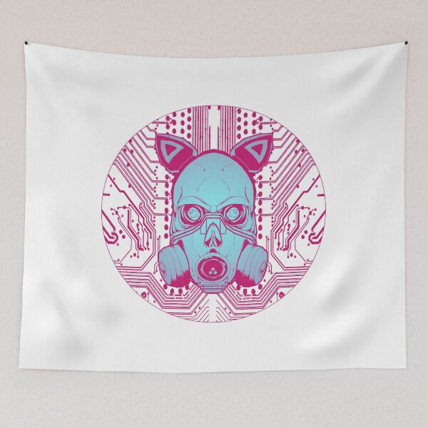 Item preview, Cyberpunk Skull Gas Mask Circuit Board designed and sold by PVSKI.