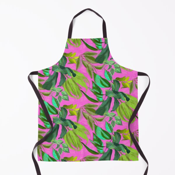 Item preview, tropical exotic paradise floral pattern, leaves and flowers tropical pattern, botanical illustration, pink floral illustration designed and sold by ZeinabTaha.