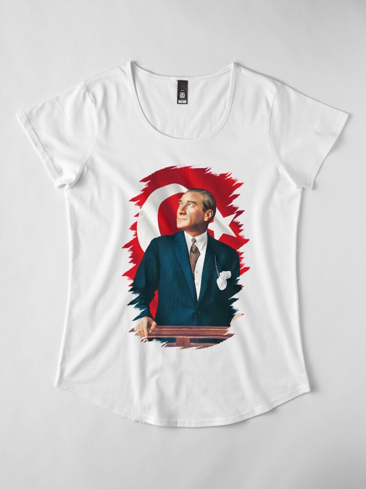 Alternative Ansicht von Mustafa Kemal Atatürk Premium Rundhals-Shirt