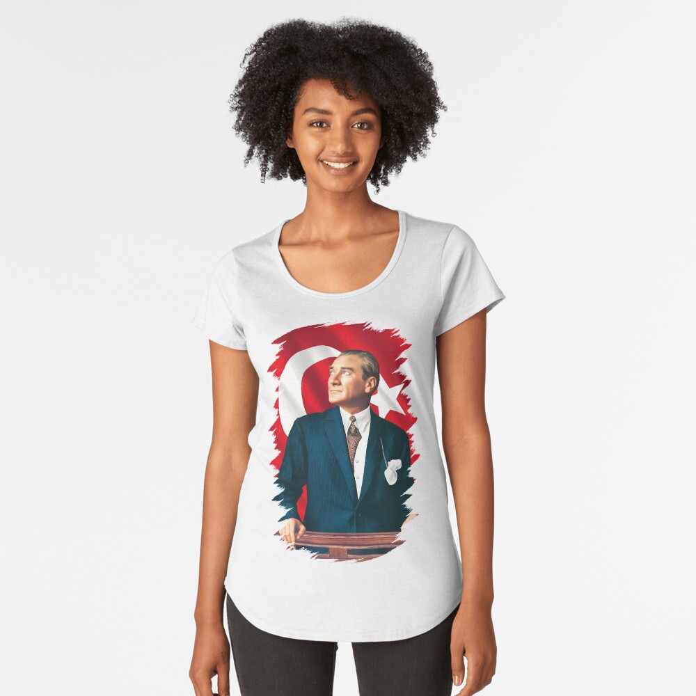 Mustafa Kemal Atatürk Premium Rundhals-Shirt