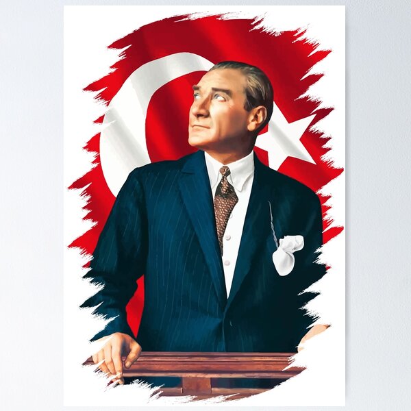 Wandbild Bild für Wohnzimmer Büro Wohnung Deko Kunstdrucke Atatürk