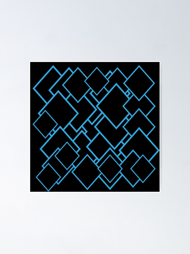 Thumbnail 1 of 3, Poster, square pattern designed and sold by MallsD.