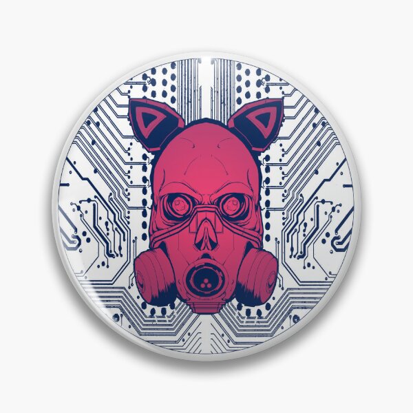 Item preview, Cyberpunk Skull Gas Mask Circuit Board designed and sold by PVSKI.