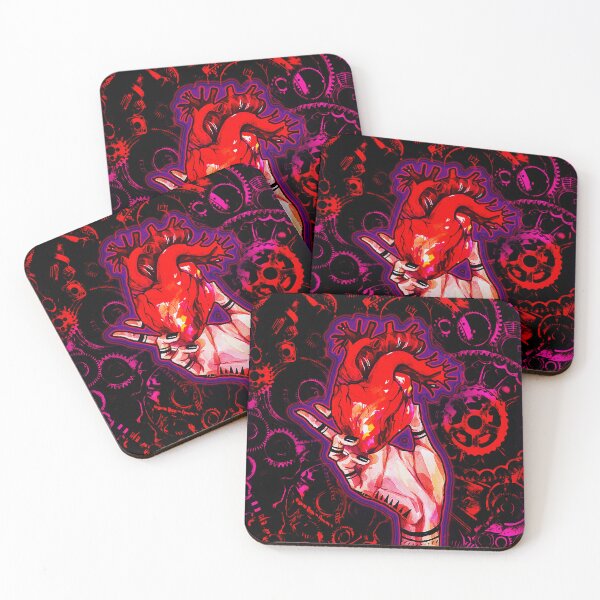 Item preview,  "Murmurs" - Digital Steampunk Art with Red/Pink Gears and Heart designed and sold by allthingsbb.