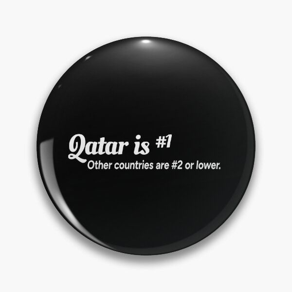 Item preview, Qatar is number 1. Other countries are number 2 or lower. designed and sold by redacteddesign.