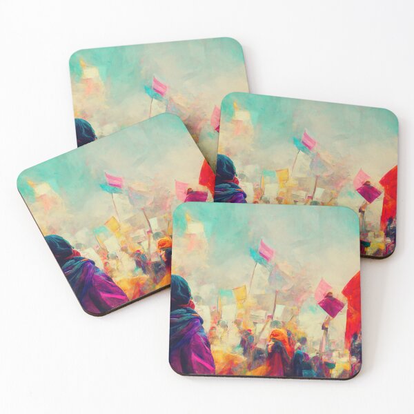 Item preview, Feminism, colorful, abstract, designed and sold by AmazinfArt.