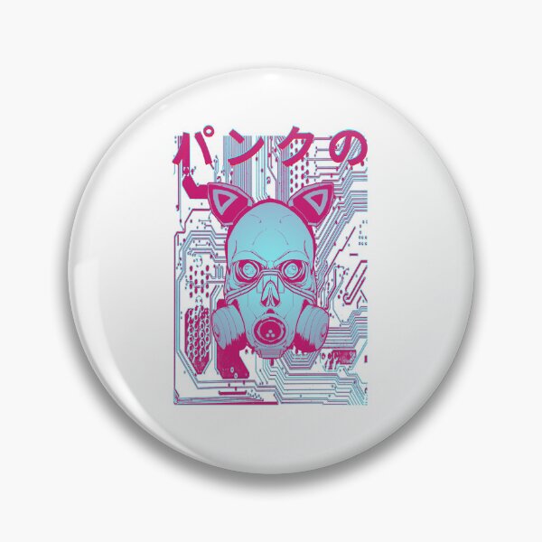 Item preview, Cyberpunk Skull Gas Mask Circuit Board Japanese Kanji - パンクの designed and sold by PVSKI.