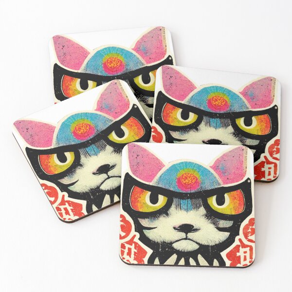 Item preview, big eyed cat wearing glasses designed and sold by keyd-studio.