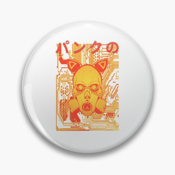 Item preview, Cyberpunk Skull Gas Mask Circuit Board Japanese Kanji - パンクの designed and sold by PVSKI.