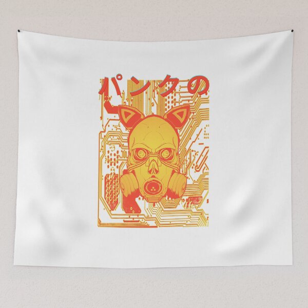 Item preview, Cyberpunk Skull Gas Mask Circuit Board Japanese Kanji - パンクの designed and sold by PVSKI.