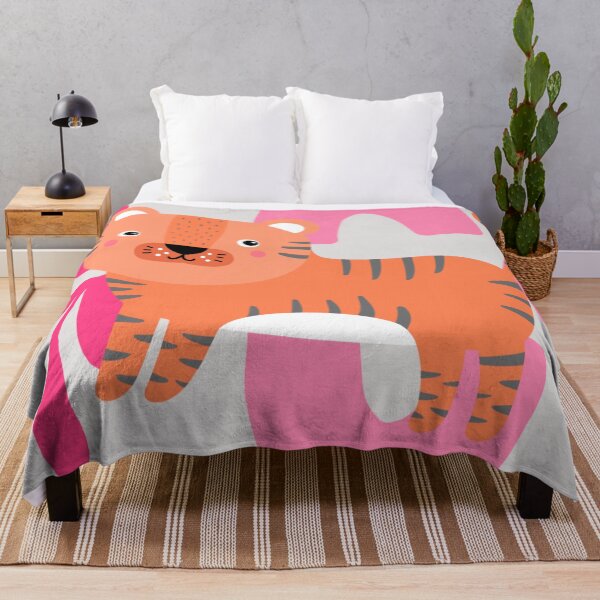 Item preview, Tiger Safari - Pink Background  designed and sold by MatildaRoseArt.