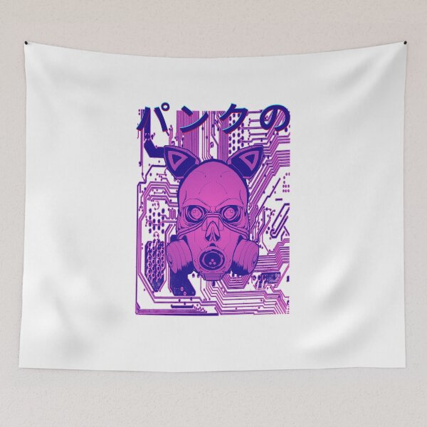 Item preview, Cyberpunk Skull Gas Mask Circuit Board Japanese Kanji - パンクの designed and sold by PVSKI.