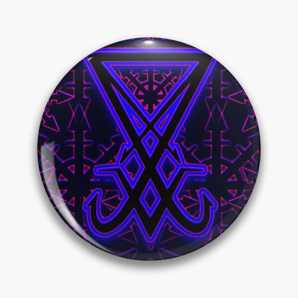 Item preview, LUCIFERIAN CHAOS MAGIC DESIGN - Vivid Pink and Deep Indigo highlight this original 'pop art' piece.  Features both Luciferian and Chaos Magick Sigils. designed and sold by allthingsbb.