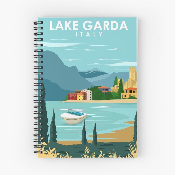 Item preview, Lake Garda Italy Vintage Minimal Retro Travel Poster designed and sold by Stadify.