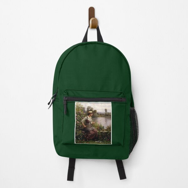 Item preview, YOUNG GIRL FISHING : Vintage 1893 Oil Painting Print designed and sold by posterbobs.