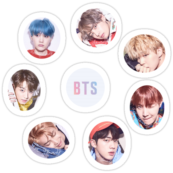 bts love yourself her sticker set v version stickers by seleena