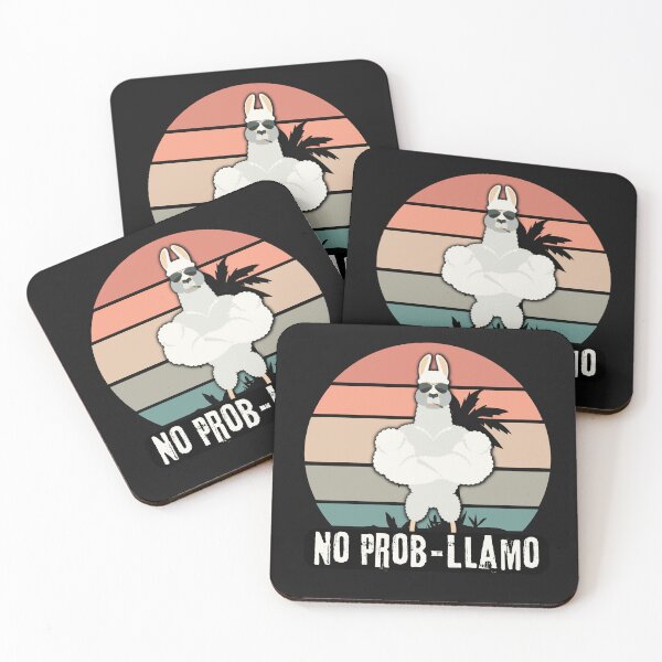 Item preview, No Prob-Llamo - Vintage Tropical Sunset, No Problem Llama designed and sold by Sun Sand & Sea Art.