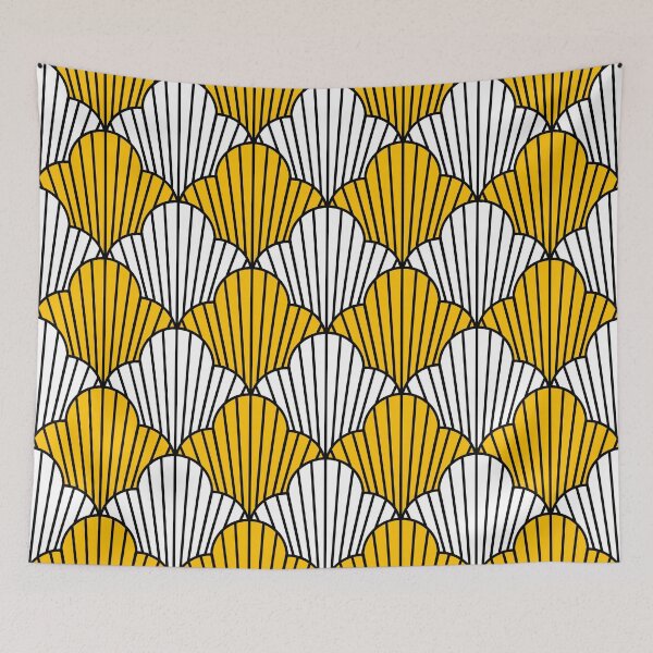 Item preview, Art Deco Pattern No 31 - Yellow - Vintage Pattern designed and sold by Millusti.